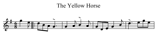 The Yellow Horse - staff notation