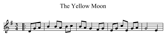 The Yellow Moon - staff notation