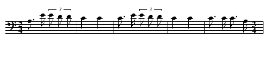 The Yellow Start - staff notation