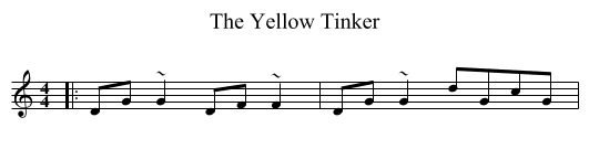 The Yellow Tinker - staff notation