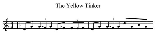 The Yellow Tinker - staff notation