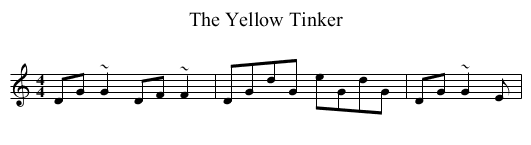 The Yellow Tinker - staff notation