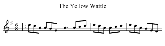 The Yellow Wattle - staff notation