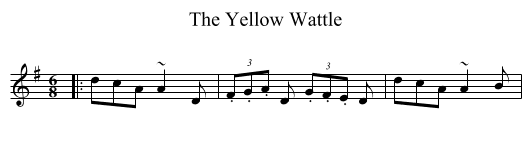 The Yellow Wattle - staff notation