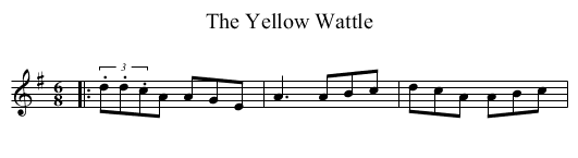 The Yellow Wattle - staff notation