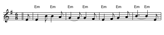 The Yorkshire Wassail Song: - staff notation