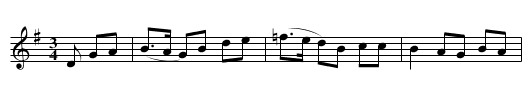 the Young Lady - staff notation
