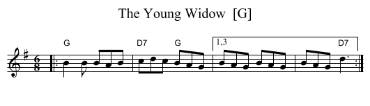 The Young Widow  [G] - staff notation