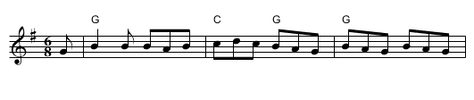 The Young Widow - staff notation