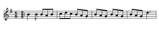 the Young Widow - staff notation