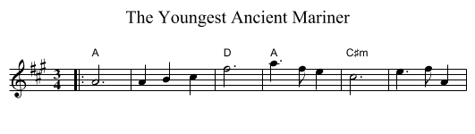 The Youngest Ancient Mariner - staff notation