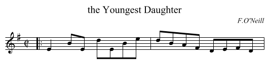 the Youngest Daughter - staff notation