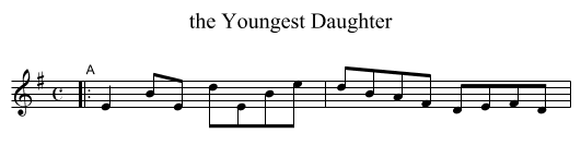 the Youngest Daughter - staff notation