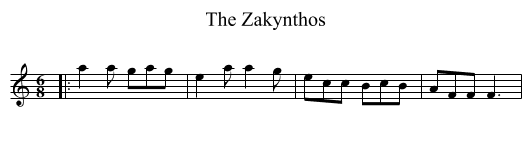 The Zakynthos - staff notation
