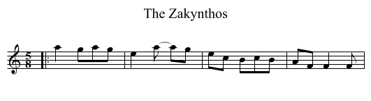 The Zakynthos - staff notation