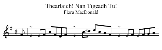 Thearlaich! Nan Tigeadh Tu! - staff notation
