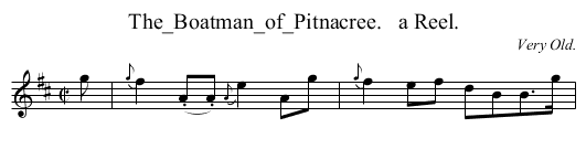 The_Boatman_of_Pitnacree.   a Reel. - staff notation