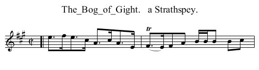 The_Bog_of_Gight.   a Strathspey. - staff notation