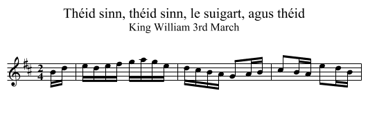 Théid sinn, théid sinn, le suigart, agus théid - staff notation