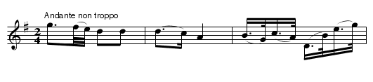 Thema. CJF.157 - staff notation