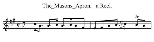 The_Masons_Apron,   a Reel. - staff notation