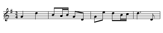 Theme from Dallas - staff notation