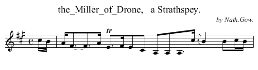 the_Miller_of_Drone,   a Strathspey. - staff notation