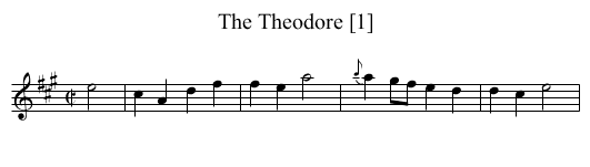 Theodore [1], The - staff notation