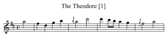 Theodore [1], The - staff notation