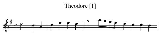 Theodore [1] - staff notation