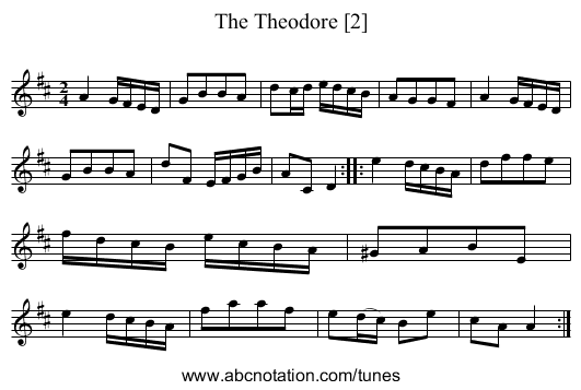 Theodore [2], The - staff notation