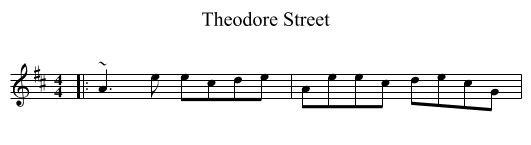 Theodore Street - staff notation