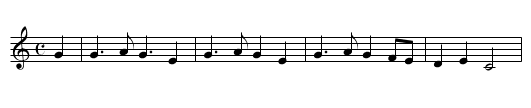 There stands a lady - staff notation