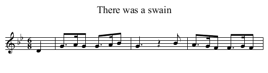 There was a swain - staff notation