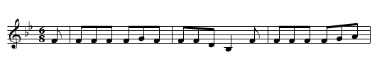 There Was an Old Miller - staff notation