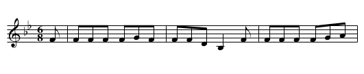 There Was an Old Miller - staff notation