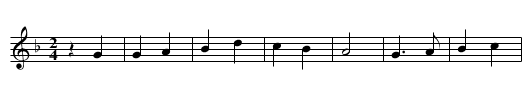 There were Three Ravens - staff notation