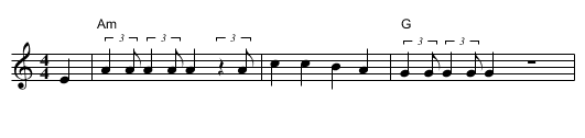 There's Honey in the Rock - staff notation