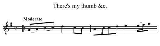 There's my thumb &c. - staff notation