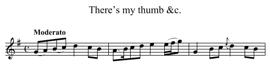 There’s my thumb &c. - staff notation