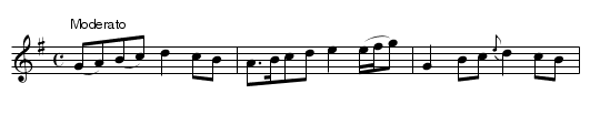 There's my thumb &c. - staff notation