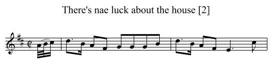 There's nae luck about the house [2] - staff notation