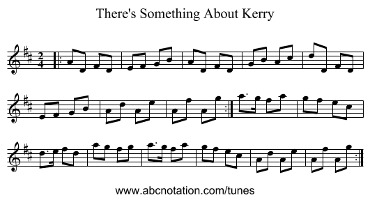 There's Something About Kerry - staff notation