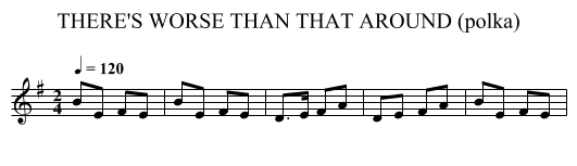 THERE'S WORSE THAN THAT AROUND (polka) - staff notation
