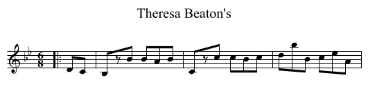 Theresa Beaton's - staff notation