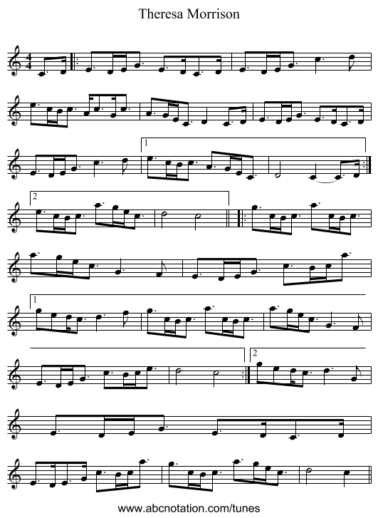 Theresa Morrison - staff notation