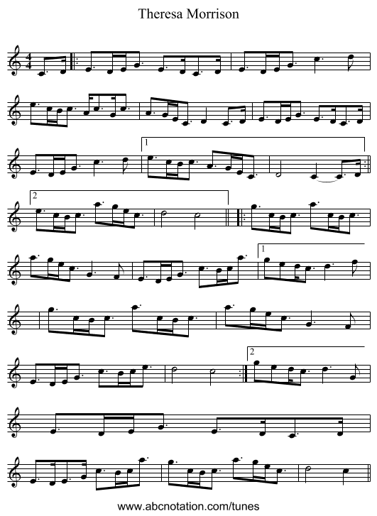 Theresa Morrison - staff notation