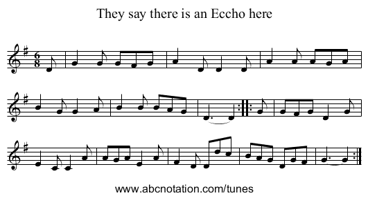 They say there is an Eccho here - staff notation