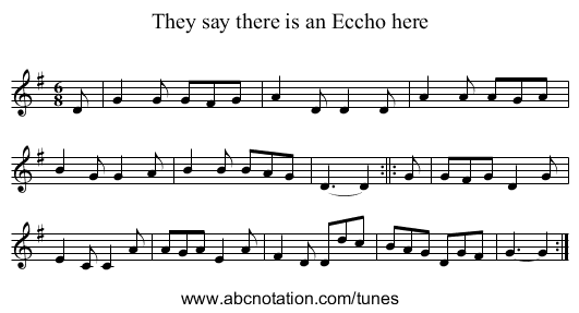 They say there is an Eccho here - staff notation