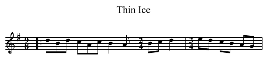 Thin Ice - staff notation